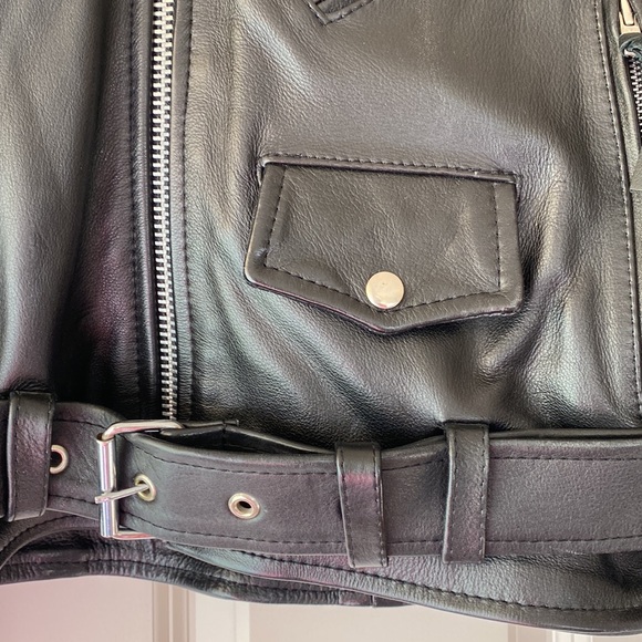 Tannery West Black Leather “Harley Davidson” Jacket, Unisex Size M - Picture 4 of 14